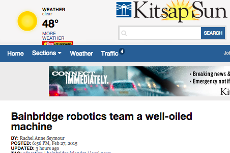 Kitsap Sun: Bainbridge robotics team a well-oiled machine Kitsap Sun: Bainbridge robotics team a well-oiled machine