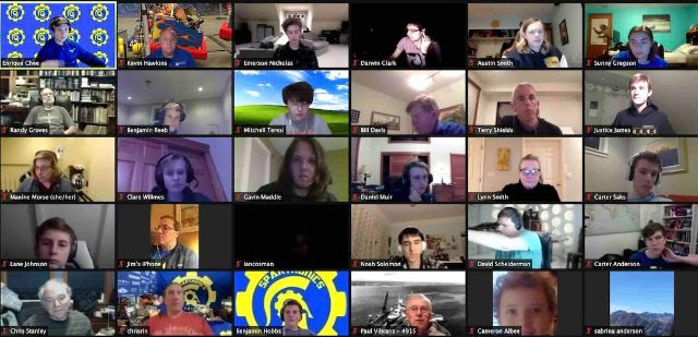 Zoom screenshot of a team meeting