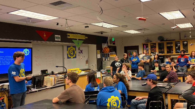 Spartronics students gather for the first meeting of the year