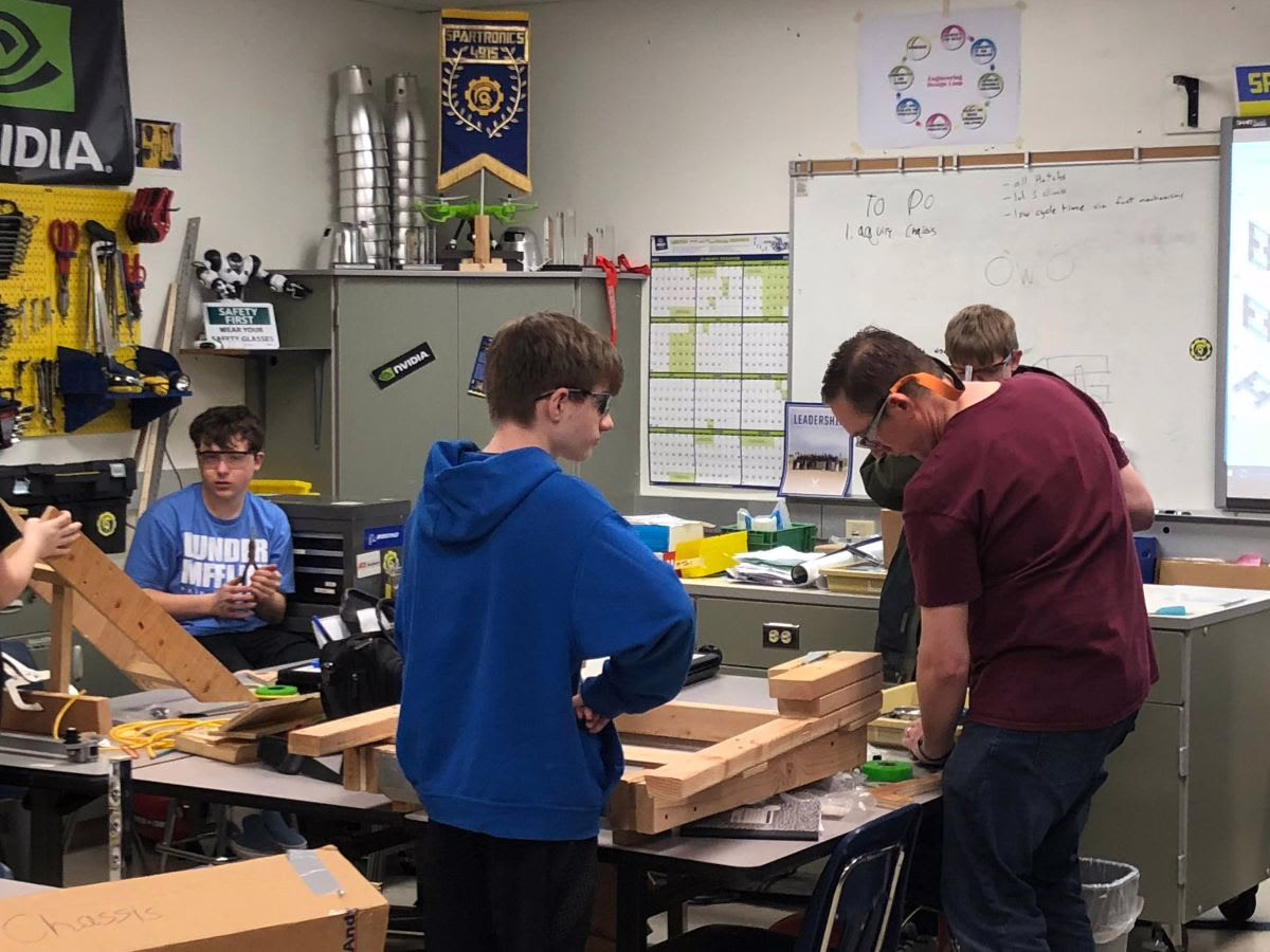 Spartronics students working